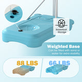 Canasta de baloncesto de piscina, portátil, con tablero inastillable - Blanca