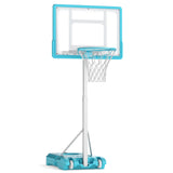 Canasta de baloncesto de piscina, portátil, con tablero inastillable - Blanca