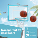 Canasta de baloncesto de piscina, portátil, con tablero inastillable - Blanca
