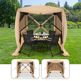 6.7 x 6.7 Feet Pop Up Gazebo with Netting and Carry Bag