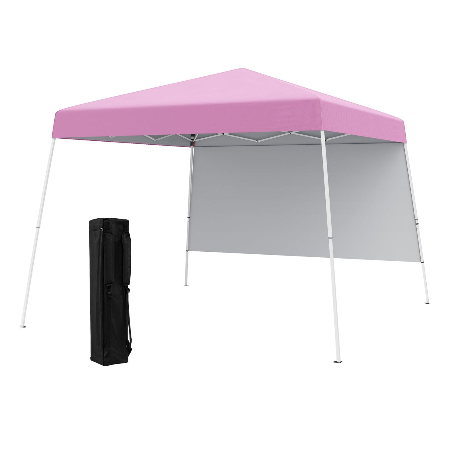 Carpa plegable de 8 x 8 pies con 1 pared lateral y mochila portátil