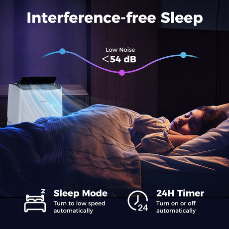 Aire acondicionado portátil de 12000 BTU con calefacción y WiFi inteligente