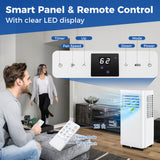 Aire Acondicionado Portátil de 8000 BTU, Unidad de CA 3 en 1 con Ventilador y Deshumidificador