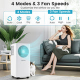 Aire acondicionado portátil de 8200/10000 BTU, unidad de aire acondicionado vertical 3 en 1 con deshumidificador