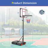 Soporte de canasta de baloncesto con altura ajustable de 1,5 a 2,1 metros