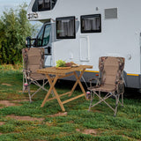 Silla de camping portátil con armazón metálico de 180 kg y patas antideslizantes