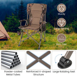 Silla de camping portátil con armazón metálico de 180 kg y patas antideslizantes