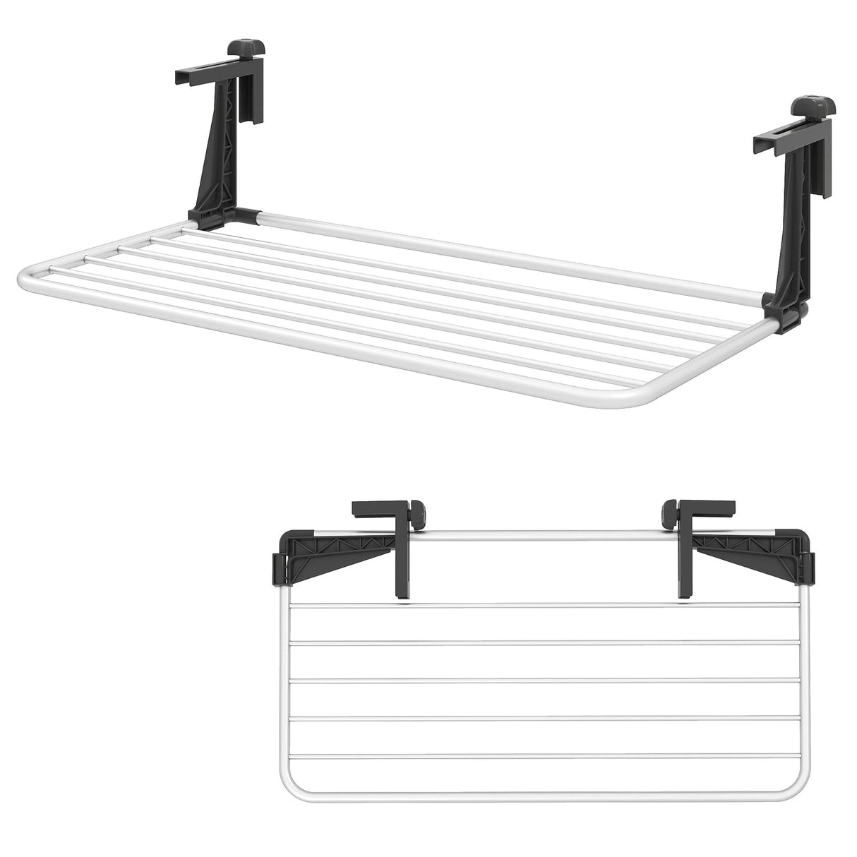 Tendedero portátil de aluminio con soportes ajustables y plegables