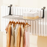 Tendedero portátil de aluminio con soportes ajustables y plegables
