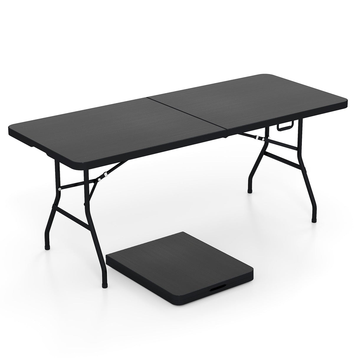 Mesa de camping plegable portátil con asa de transporte