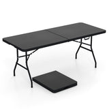 Mesa de camping plegable portátil con asa de transporte