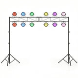 Sistema de Truss de Iluminación Portátil Soporte de Luces DJ Ajustable en Altura con 2 Trípodes Plegables
