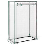 Portable Mini Greenhouse with Roll-Up Zippered Door