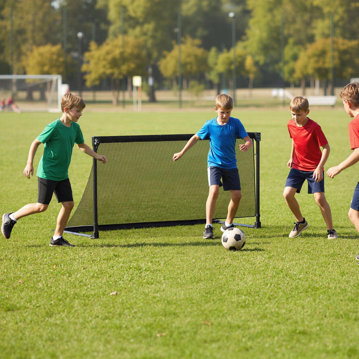 Red de fútbol portátil POP Up para niños pequeños con marco de metal