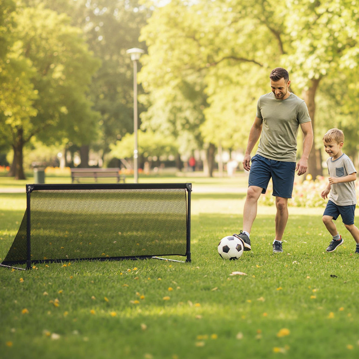 Red de fútbol portátil POP Up para niños pequeños con marco de metal
