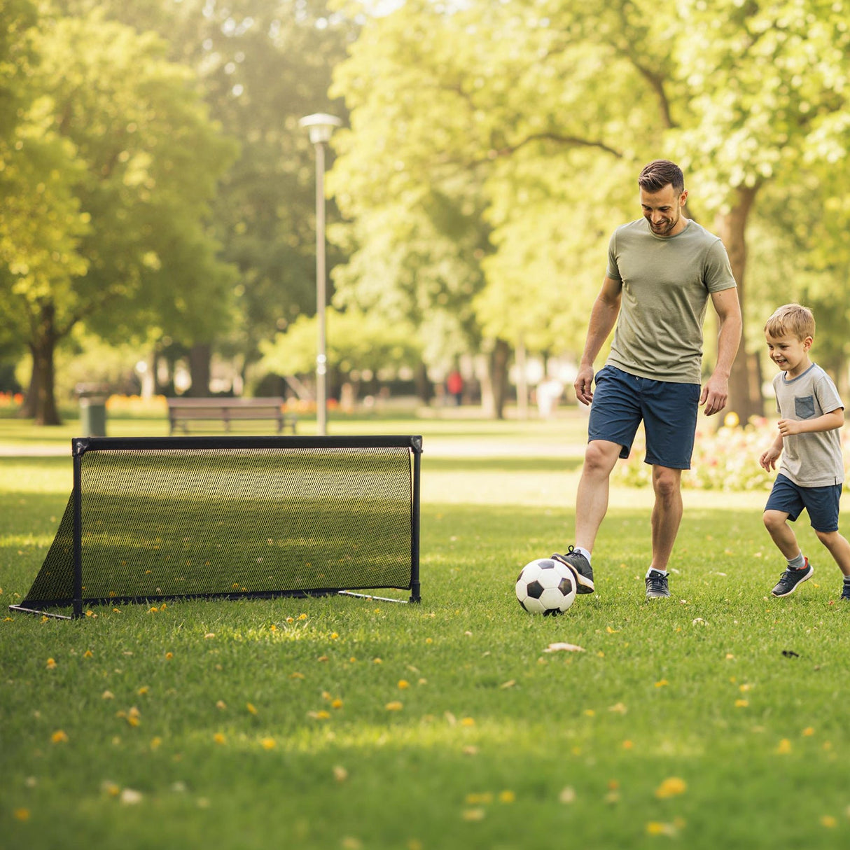 Red de fútbol portátil POP Up para niños pequeños con marco de metal