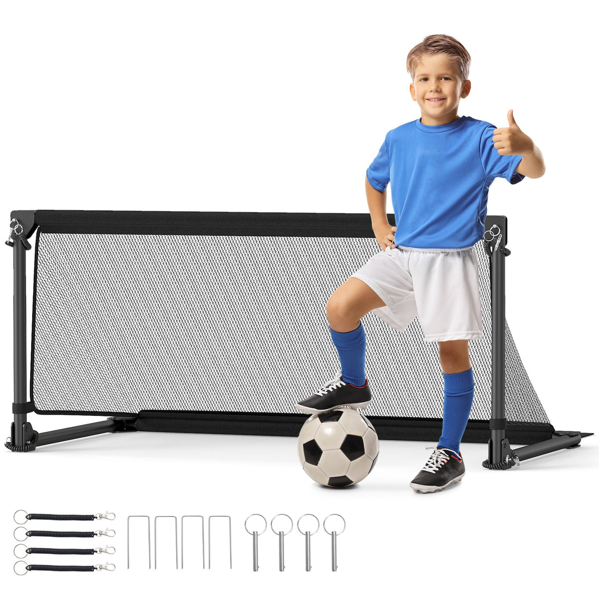 Red de fútbol portátil POP Up para niños pequeños con marco de metal