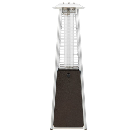 Calentador de patio portátil de mesa de acero de 10000 BTU con tubo de vidrio