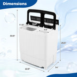 Lavadora portátil de 18 lb, minilavadora con lavadora de 11 lb
