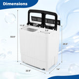 Lavadora portátil de 18 lb, minilavadora con lavadora de 11 lb