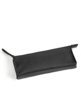 Estuche de papelería de cuero negro (juego de 2)
