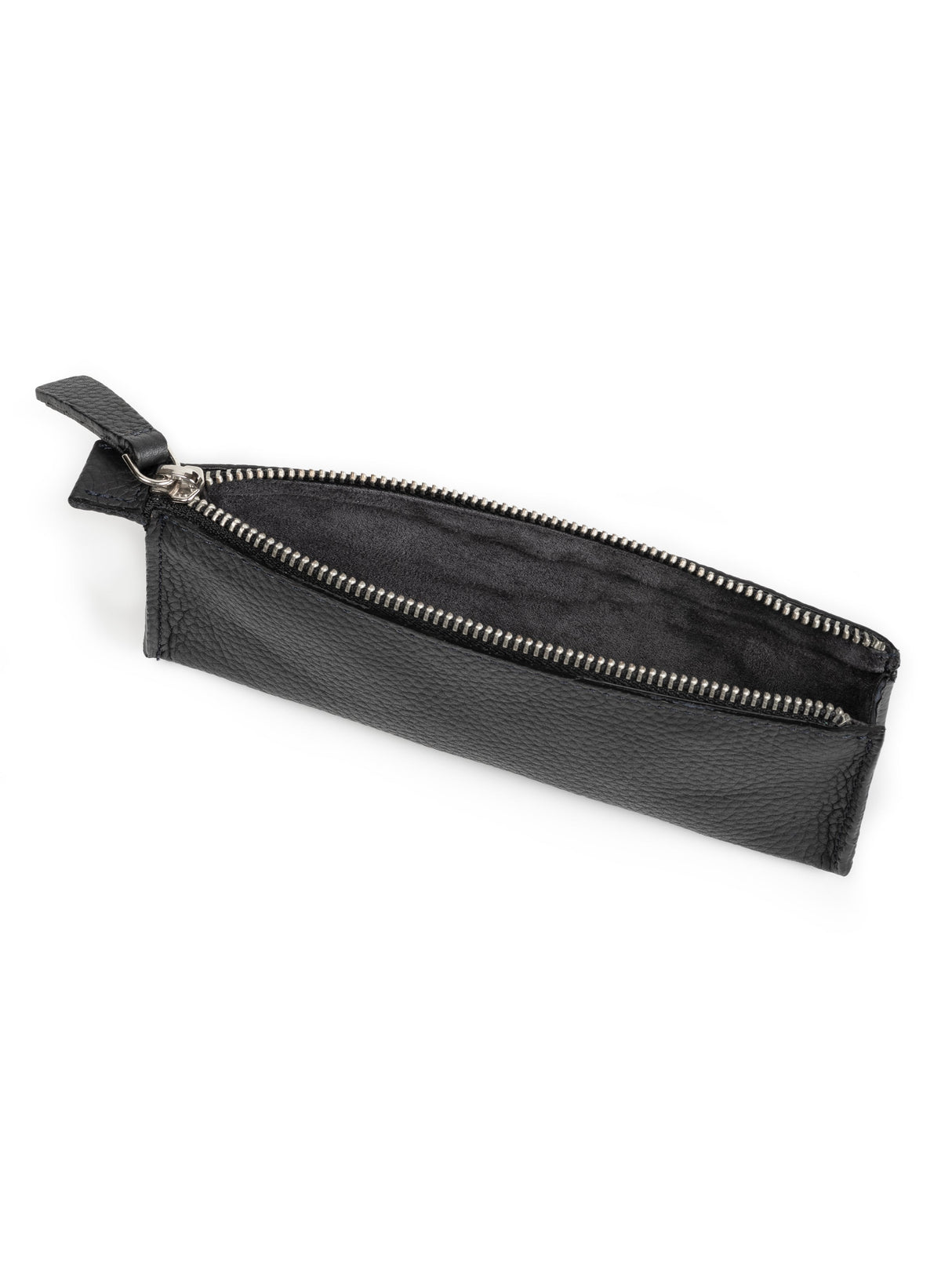 Estuche de papelería de cuero negro (juego de 2)