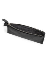 Estuche de papelería de cuero negro (juego de 2)