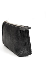 Estuche de papelería de cuero negro (juego de 2)