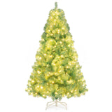 Árbol de Navidad Artificial de Tinsel con Luces Incorporadas para el Hogar, Oficina, Fiesta, Decoración de Temporada Festiva
