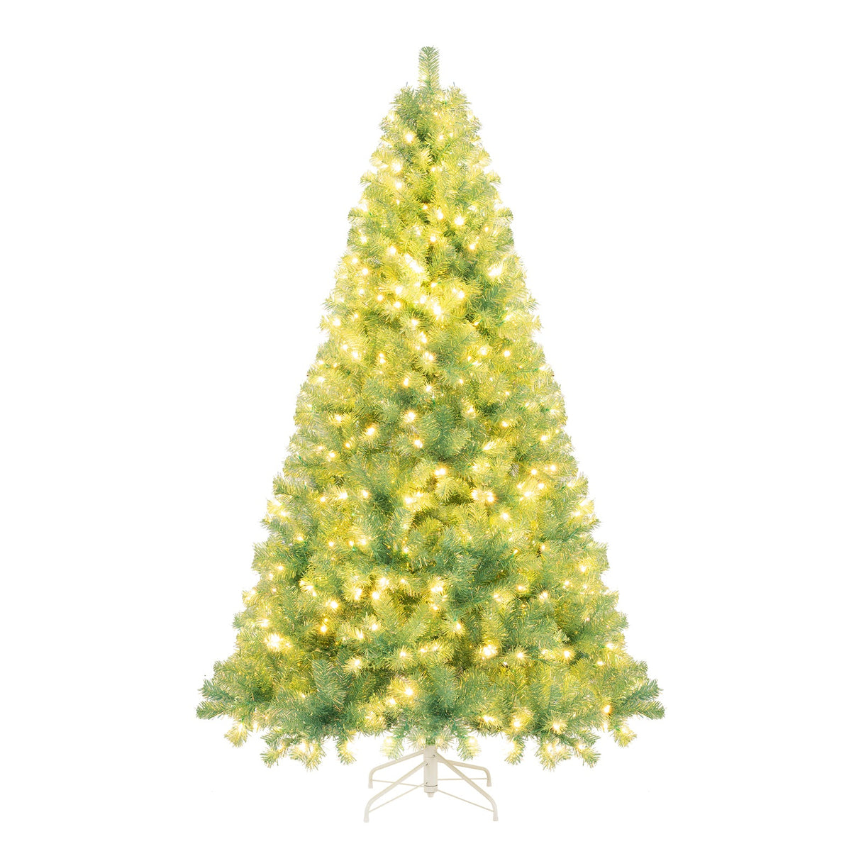 Árbol de Navidad Artificial de Tinsel con Luces Incorporadas para el Hogar, Oficina, Fiesta, Decoración de Temporada Festiva