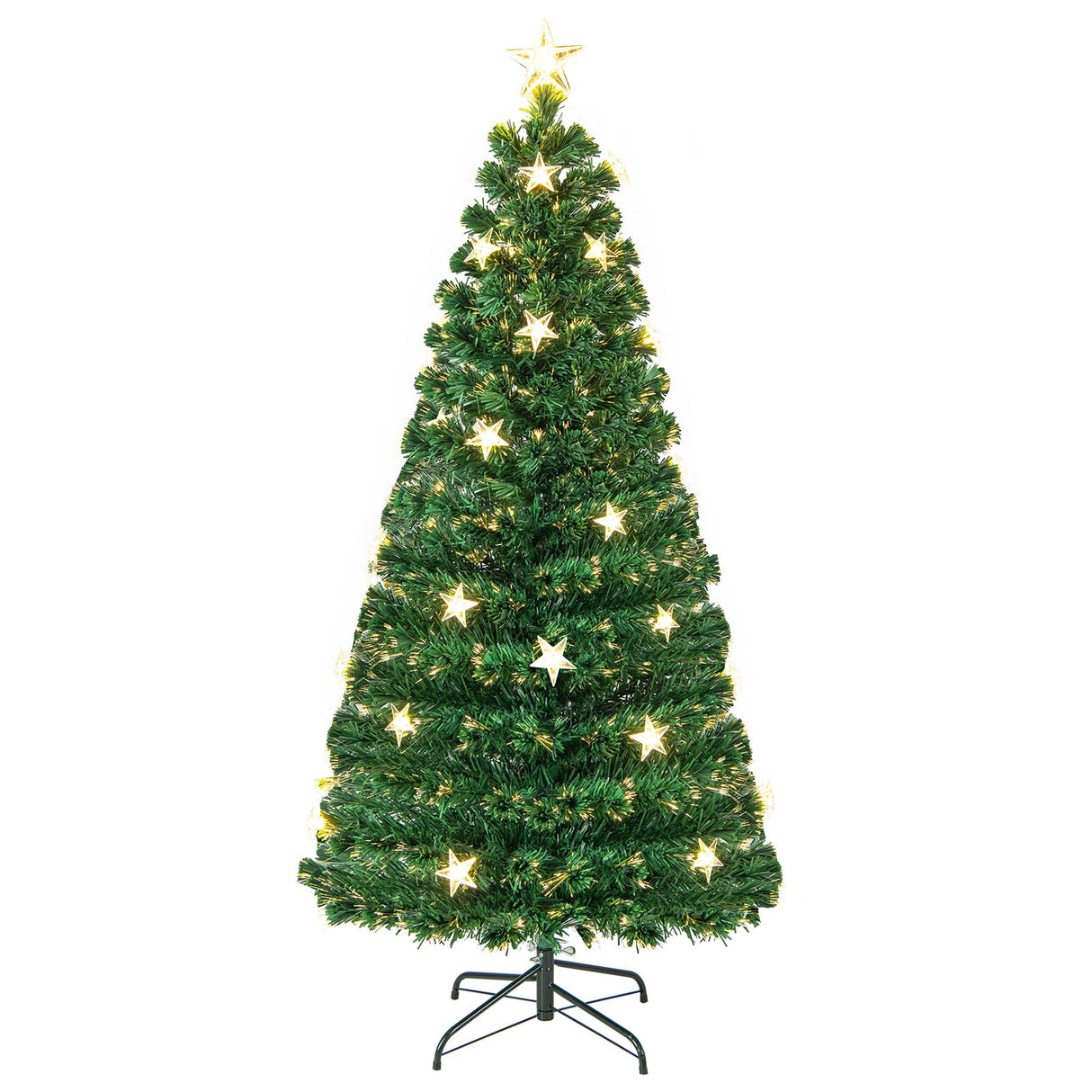 Prelit Fiber Optic Christmas Tree with Warm White Lights