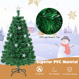 Prelit Fiber Optic Christmas Tree with Warm White Lights
