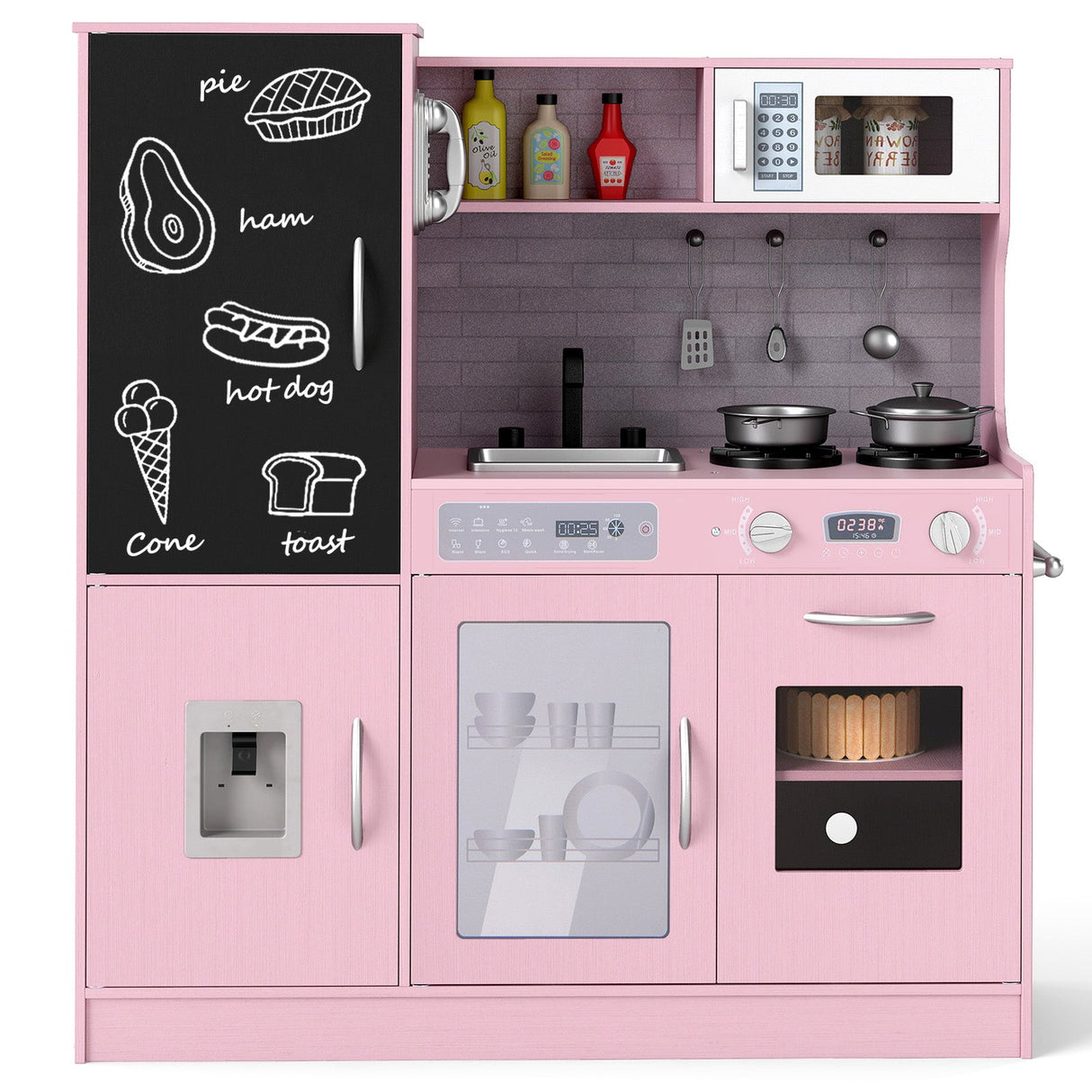 Cocina de juguete con utensilios para niños de 3 años en adelante - Blanco