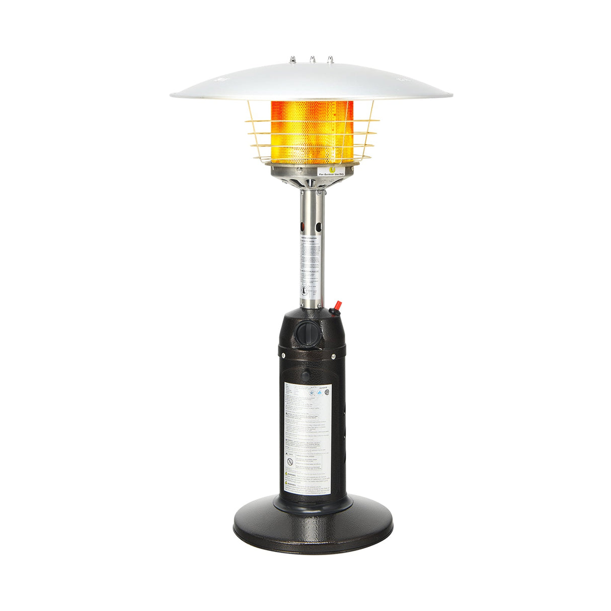 Calefactor de patio de pie portátil de mesa de propano de 11 000 BTU