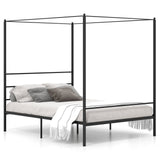 Base de cama con dosel de metal Twin/Full/Queen con soporte de listones
