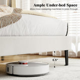 Base de cama de plataforma tapizada en terciopelo tamaño matrimonial