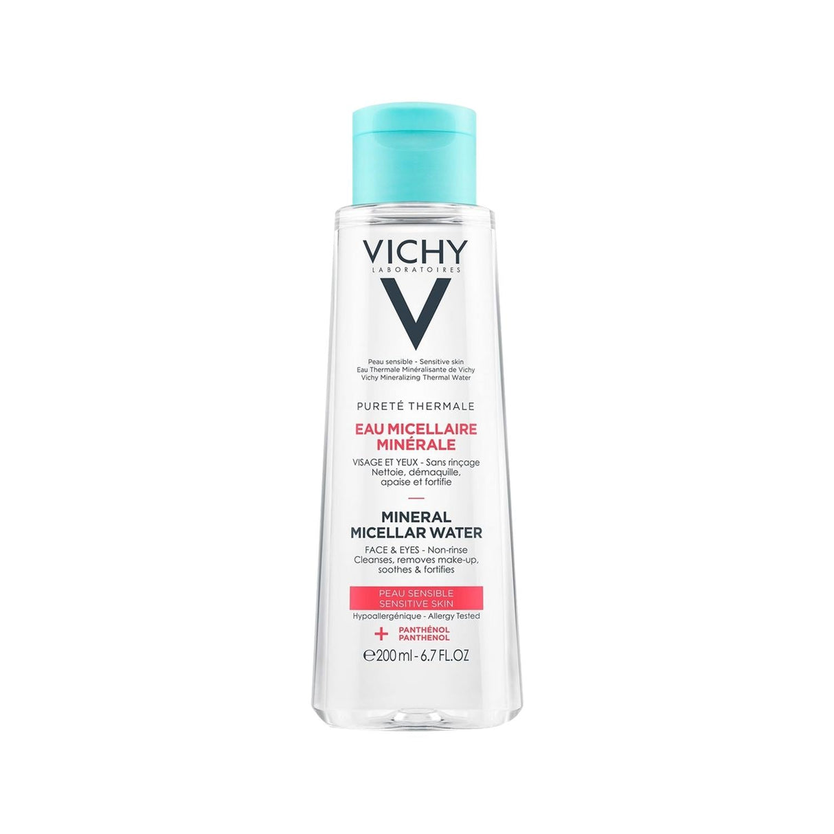 Vichy Purete Thermale Mineral Micellar Water for Face and Eye Area - Gentle Facial Cleanser for Sensitive Skin, 6.76 fl oz