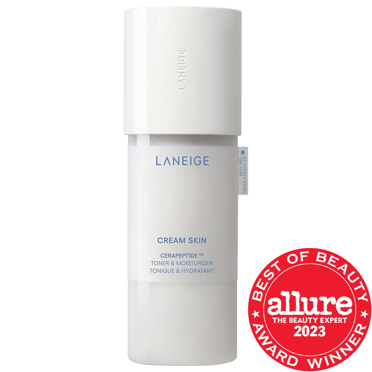 Laneige Cream Skin Refillable Toner & Moisturizer: Deep Hydration with Ceramides & Peptides for Firm, Radiant Glass Skin