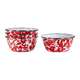 Golden Rabbit Enamelware Salad Bowls - Set of 4