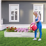 Cama de jardín elevada de metal galvanizado con base abierta