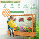 Jardinera elevada con celosía y orificios de drenaje