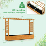 Jardinera elevada con celosía y orificios de drenaje