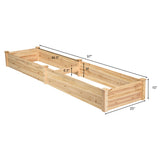Cama de jardín elevada de madera para verduras para patio trasero o balcón