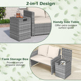 Rattan Propane Tank Cover Patio Hideaway Tank Side Table