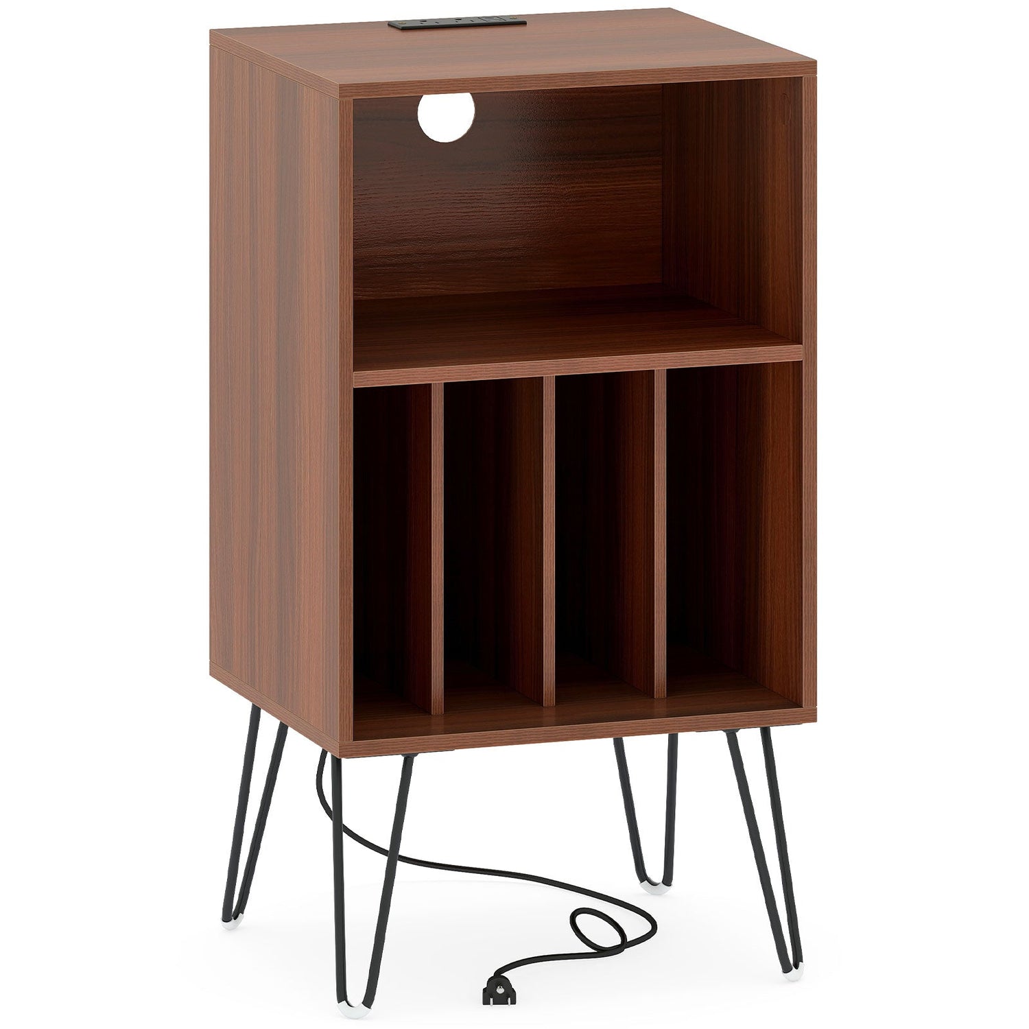 Mueble para tocadiscos con estación de carga