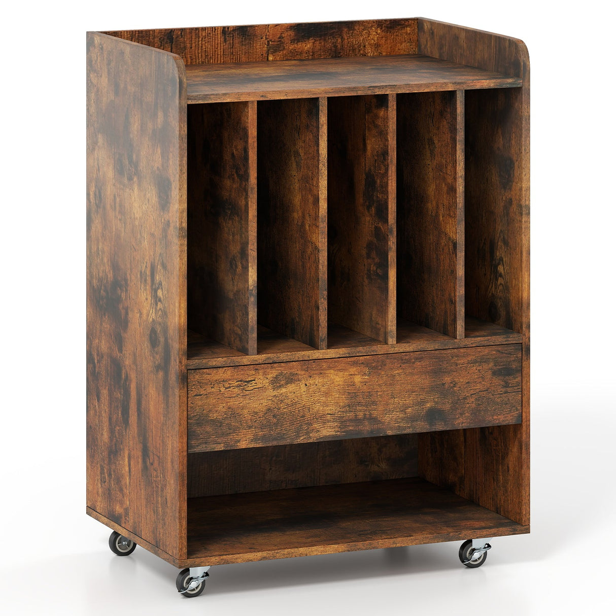 Record Player Stand Turntable Stand with Drawer and Record Holder