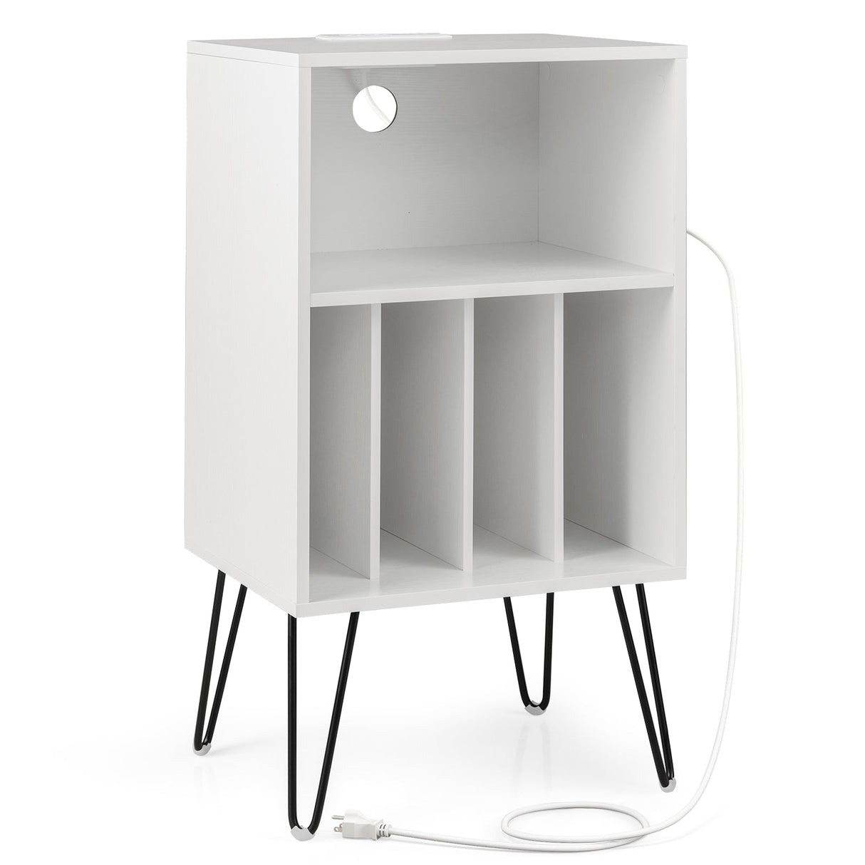 Mueble para tocadiscos con estación de carga
