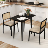Mesa de comedor rectangular de madera para 2-4 personas, mesa de cocina rústica de madera maciza de 34 pulgadas