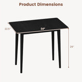 Mesa de comedor rectangular de madera para 2-4 personas, mesa de cocina rústica de madera maciza de 34 pulgadas