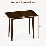 Mesa de comedor rectangular de madera para 2-4 personas, mesa de cocina rústica de madera maciza de 34 pulgadas